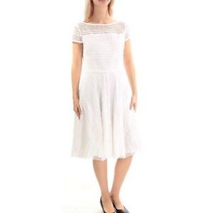 ST JOHN WHITE EYELET DRESS SZ 8 NEW WITH TAGS!!